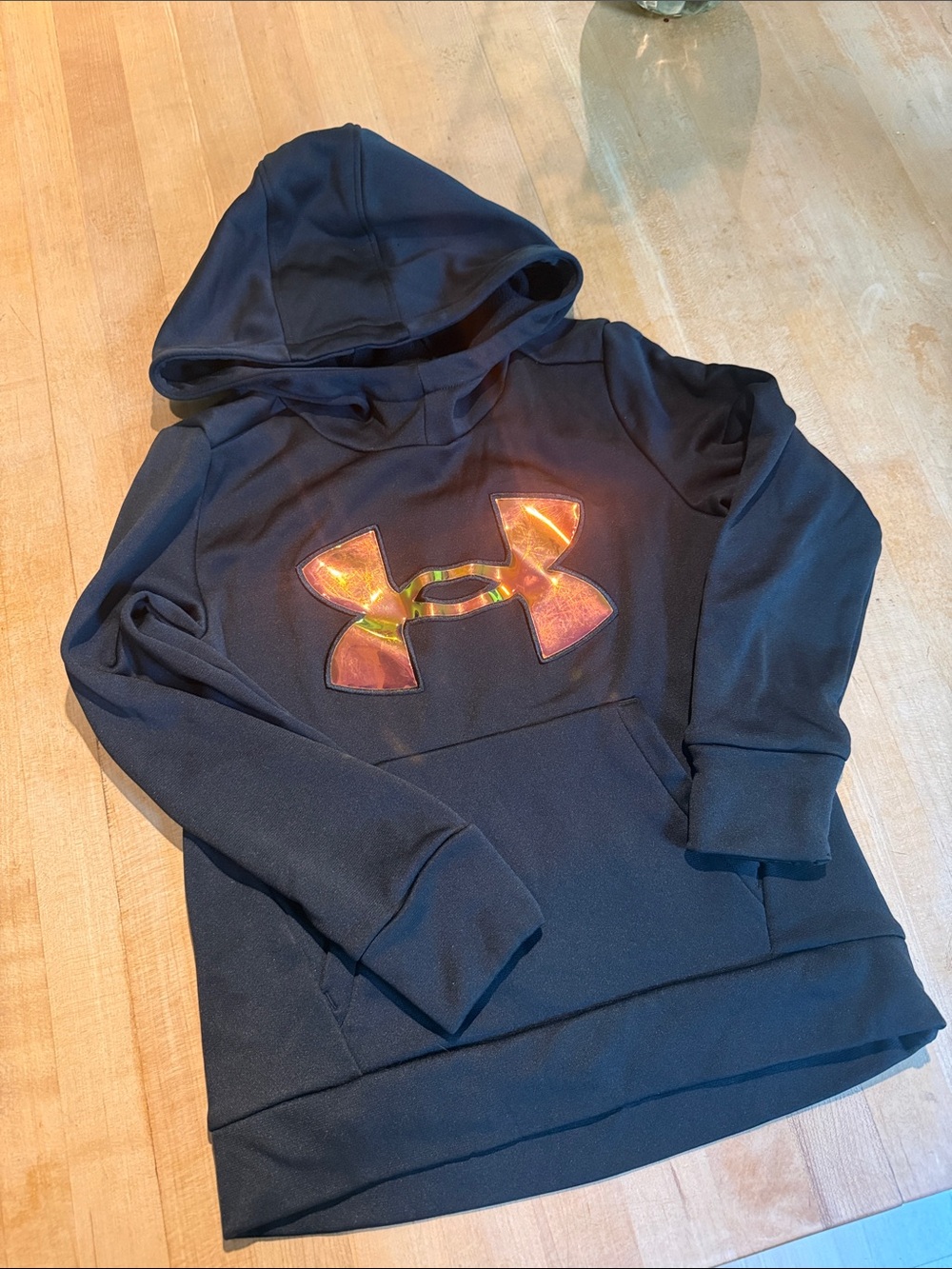 Under Armour Black Hoodie with Iridescent Logo